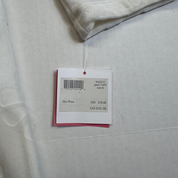 kate spade nwt short white robe cozy, very soft luxury - Picture 3 of 8